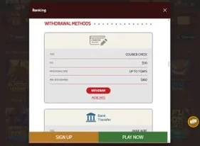 Grande Vegas casino withdrawal methods